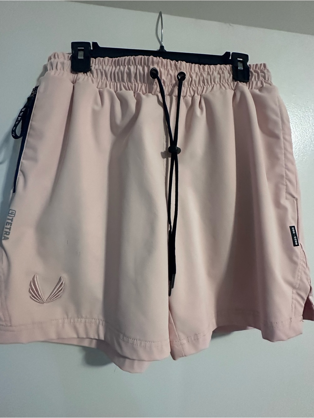 ASRV Men’s  Pink Elastic-Waist Drawstring Shorts